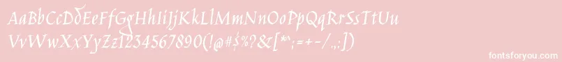 フォントJimnightshadeRegular – ピンクの背景に白い文字