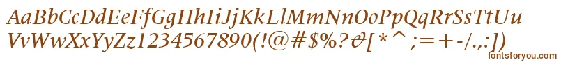 Lat725mi Font – Brown Fonts on White Background