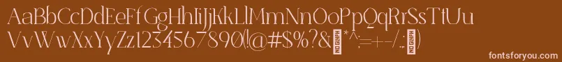 SenzabellaThin Font – Pink Fonts on Brown Background