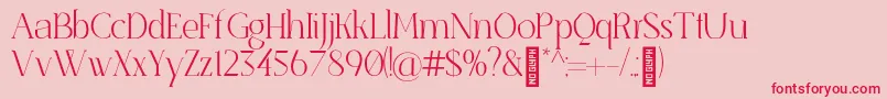 SenzabellaThin Font – Red Fonts on Pink Background
