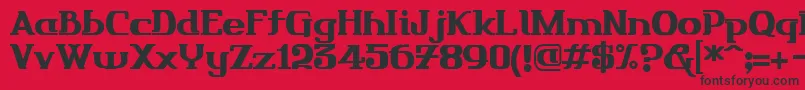 フォントFriendo – 赤い背景に黒い文字