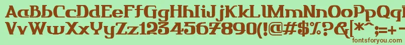 Friendo-fontti – ruskeat fontit vihreällä taustalla