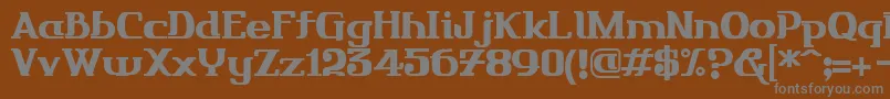 Friendo-fontti – harmaat kirjasimet ruskealla taustalla