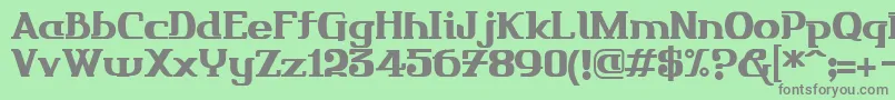 Czcionka Friendo – szare czcionki na zielonym tle