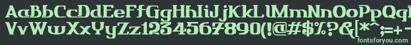 フォントFriendo – 黒い背景に緑の文字