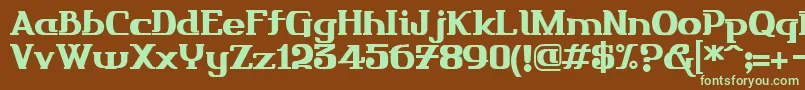 Шрифт Friendo – зелёные шрифты на коричневом фоне