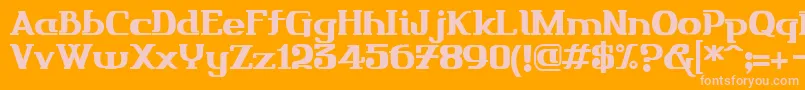 Шрифт Friendo – розовые шрифты на оранжевом фоне