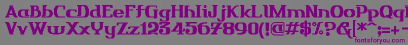 Friendo-Schriftart – Violette Schriften auf grauem Hintergrund