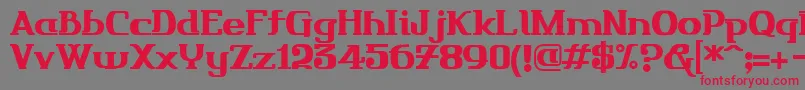 フォントFriendo – 赤い文字の灰色の背景
