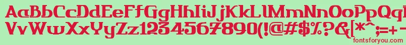 Шрифт Friendo – красные шрифты на зелёном фоне