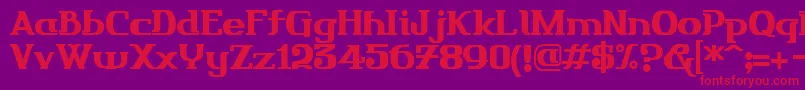 フォントFriendo – 紫の背景に赤い文字