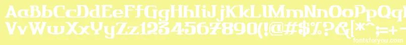 フォントFriendo – 黄色い背景に白い文字