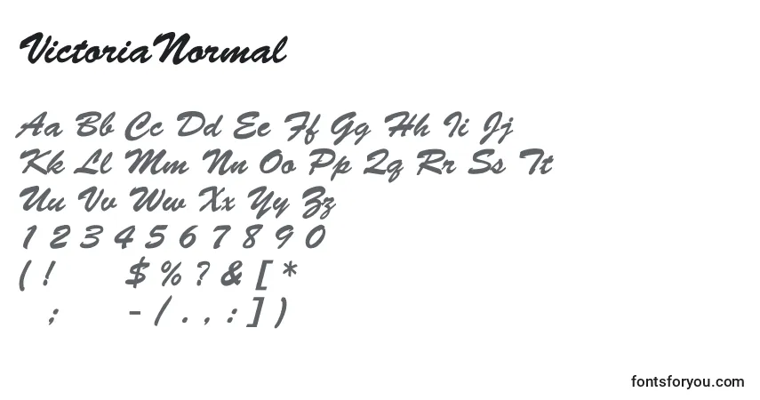 Czcionka VictoriaNormal – alfabet, cyfry, specjalne znaki