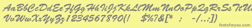 VictoriaNormal Font – Gray Fonts on Yellow Background