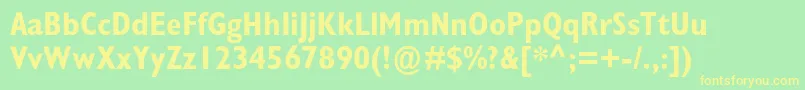 GillsanscondcBold Font – Yellow Fonts on Green Background