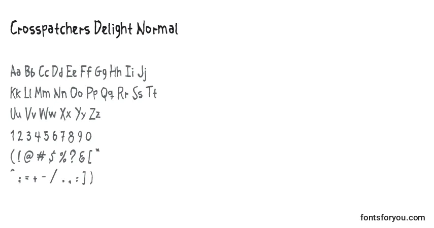 Fuente Crosspatchers Delight Normal - alfabeto, números, caracteres especiales