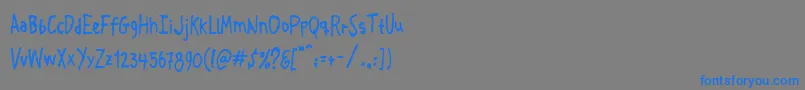 Шрифт Crosspatchers Delight Normal – синие шрифты на сером фоне