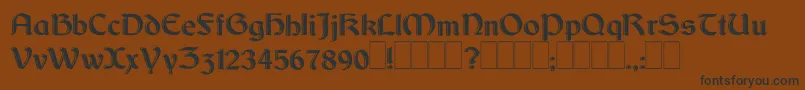 DundalkHanddrawn Font – Black Fonts on Brown Background