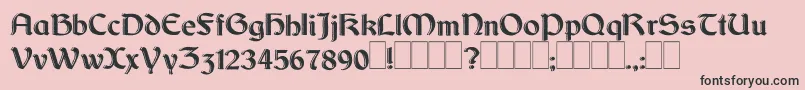 DundalkHanddrawn Font – Black Fonts on Pink Background