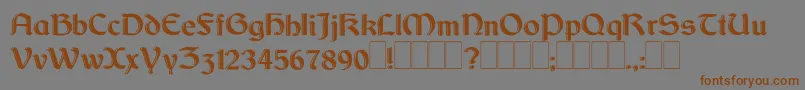 DundalkHanddrawn Font – Brown Fonts on Gray Background