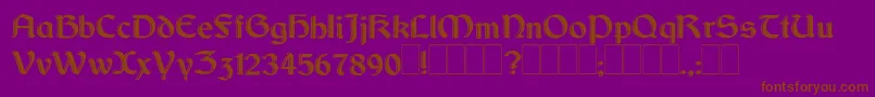 DundalkHanddrawn Font – Brown Fonts on Purple Background