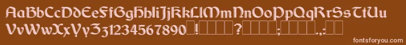 DundalkHanddrawn Font – Pink Fonts on Brown Background