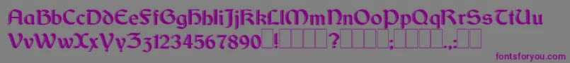 DundalkHanddrawn Font – Purple Fonts on Gray Background
