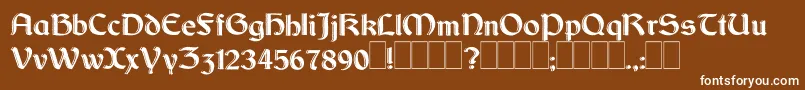 DundalkHanddrawn Font – White Fonts on Brown Background