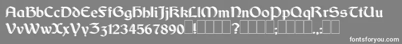 DundalkHanddrawn Font – White Fonts on Gray Background