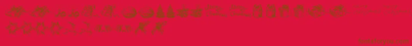 ChristmasNativityTfb Font – Brown Fonts on Red Background