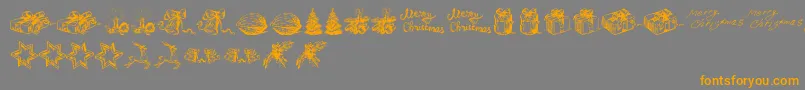 ChristmasNativityTfb Font – Orange Fonts on Gray Background