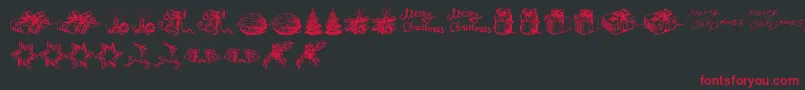 ChristmasNativityTfb Font – Red Fonts on Black Background