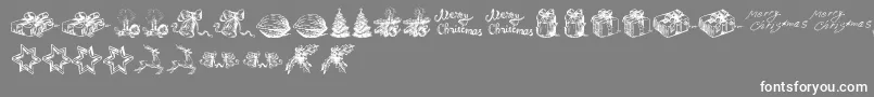 Weitere Informationen zur ChristmasNativityTfb-Schriftart ChristmasNativityTfb-Schriftart – Weiße Schriften auf grauem Hintergrund