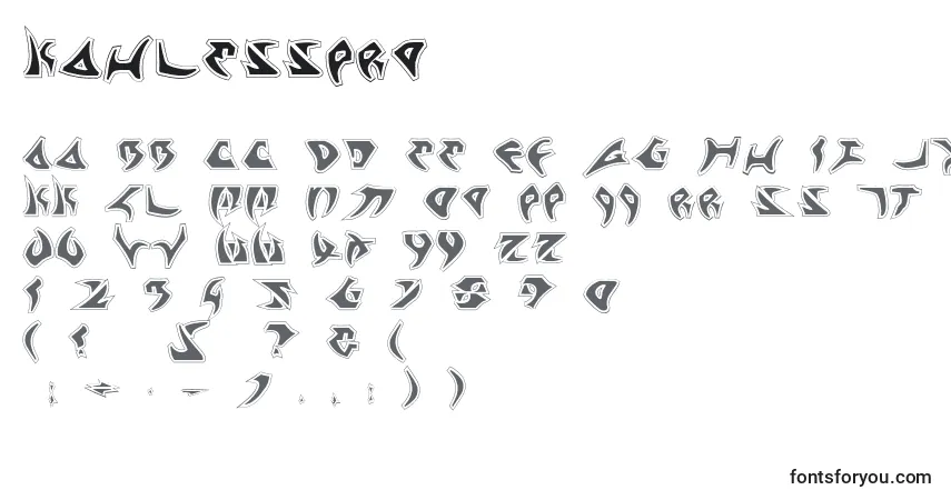 Schriftart KahlessPro – Alphabet, Zahlen, spezielle Symbole
