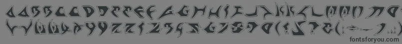 KahlessPro-Schriftart – Schwarze Schriften auf grauem Hintergrund
