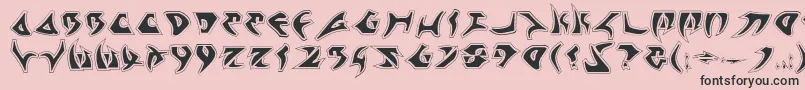 fuente KahlessPro – Fuentes Negras Sobre Fondo Rosa