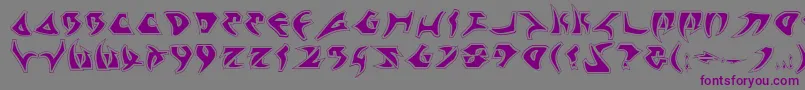 KahlessPro-Schriftart – Violette Schriften auf grauem Hintergrund
