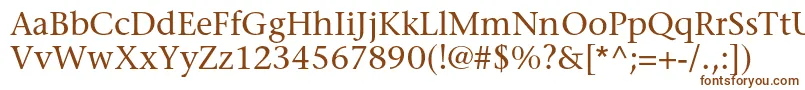 Шрифт StoneserifstdMedium – коричневые шрифты на белом фоне