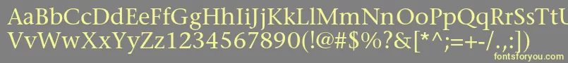 StoneserifstdMedium Font – Yellow Fonts on Gray Background
