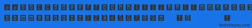 Archetypobricksinvers-fontti – mustat fontit sinisellä taustalla