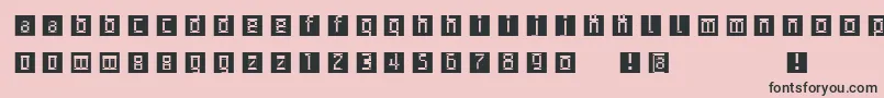 Saiba mais sobre a fonte Archetypobricksinvers Fonte Archetypobricksinvers – fontes pretas em um fundo rosa