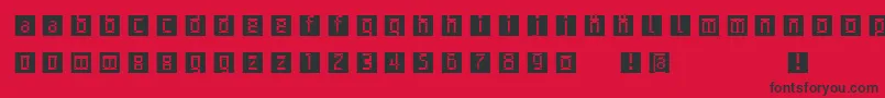 Шрифт Archetypobricksinvers – чёрные шрифты на красном фоне
