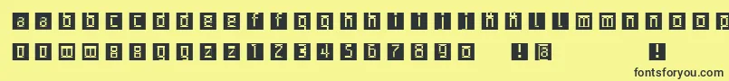 Archetypobricksinvers Font – Black Fonts on Yellow Background