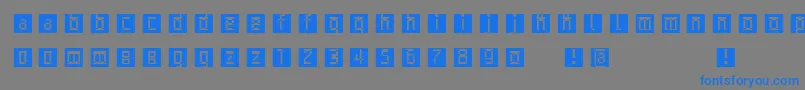 Archetypobricksinvers-fontti – siniset fontit harmaalla taustalla