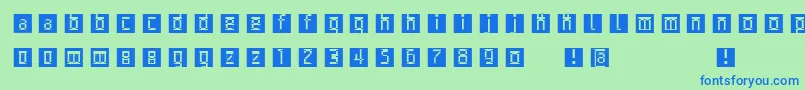 Police Archetypobricksinvers – polices bleues sur fond vert