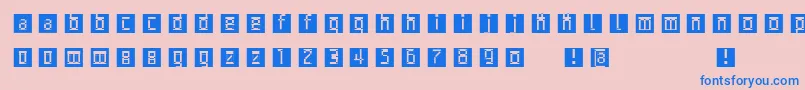 Police Archetypobricksinvers – polices bleues sur fond rose