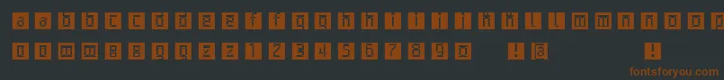 Lisätietoja Archetypobricksinvers-fontista Archetypobricksinvers-fontti – ruskeat fontit mustalla taustalla