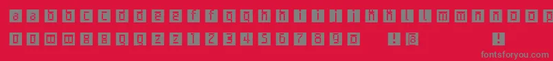 Archetypobricksinvers Font – Gray Fonts on Red Background