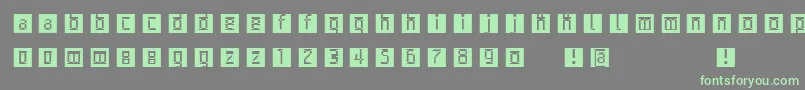 Archetypobricksinvers-Schriftart – Grüne Schriften auf grauem Hintergrund