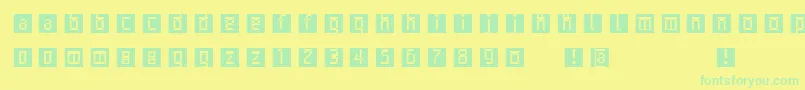 Archetypobricksinvers Font – Green Fonts on Yellow Background